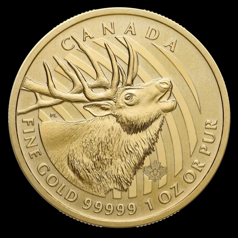 1 oz Call of the Wild The Elk .99999 Gold Coin (2017)