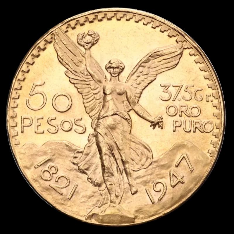 50 Gold Mexican Pesos | 1821-1947