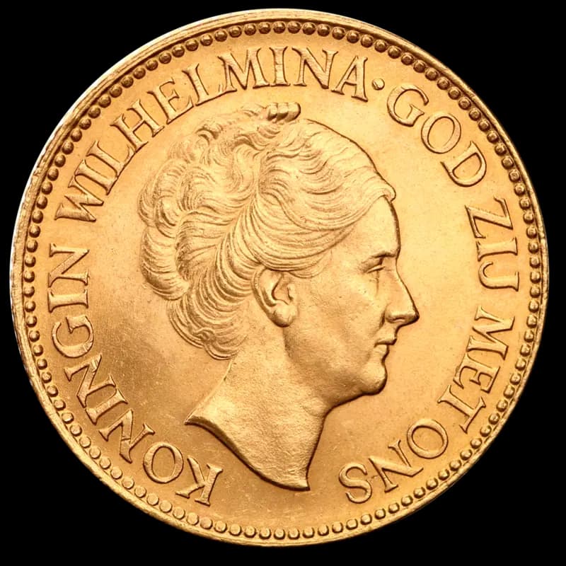 10 Dutch Guilders Wilhelmina | Gold | 1892-1933