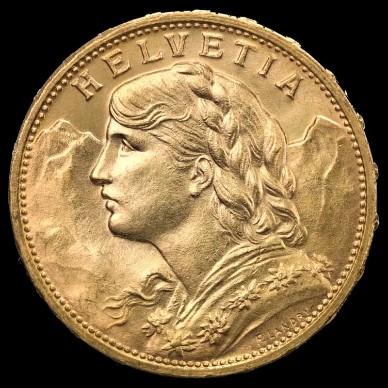 20 Swiss Francs Vreneli | Gold | 1897-1949