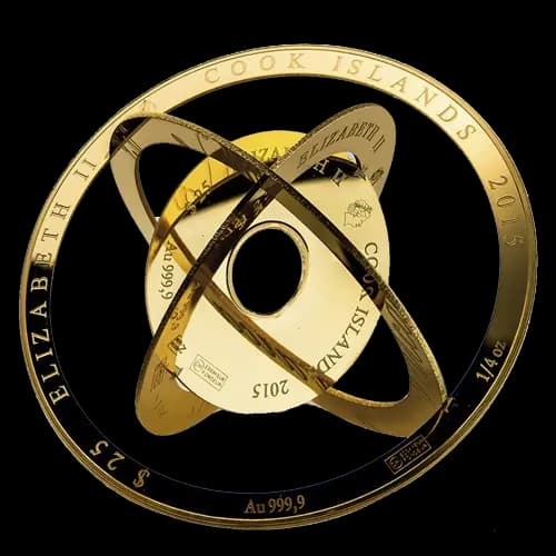 1 oz Cook Island Armillary Valcambi Gold Coin
