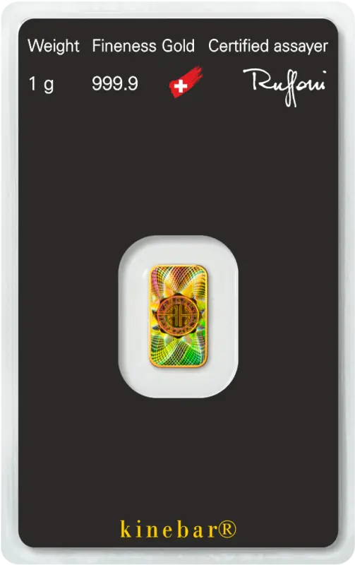 1g Gold Bar | Argor-Heraeus | Kinebar