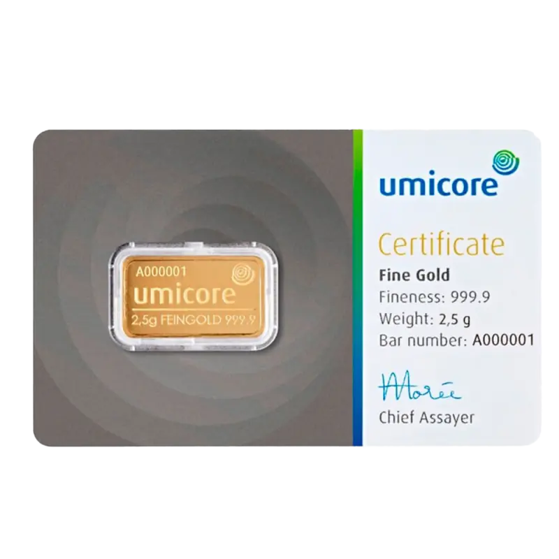 2.5g Gold Bar | Umicore