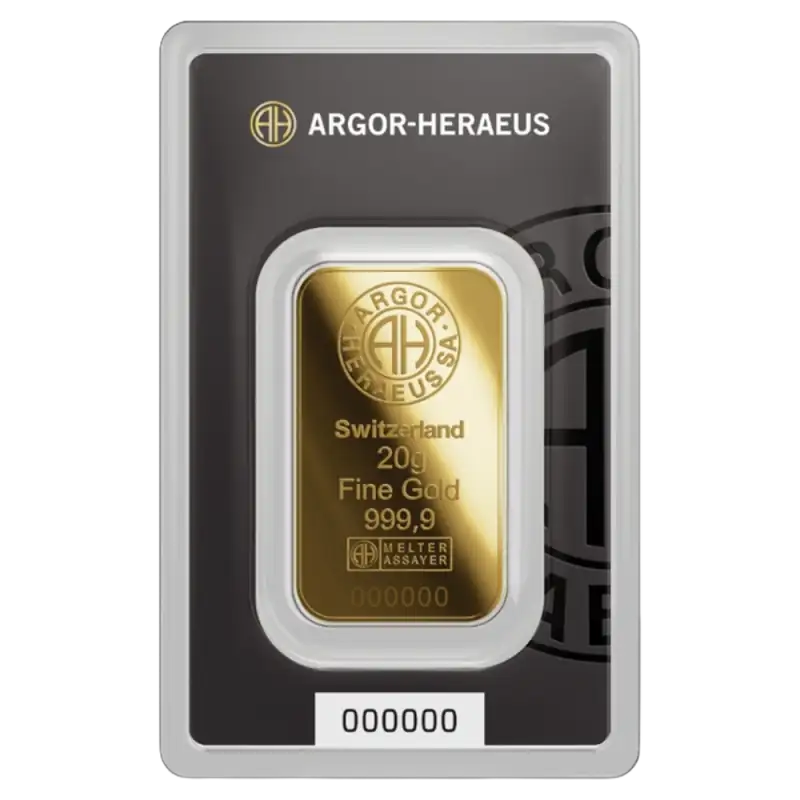 20g Gold Bar | Argor-Heraeus