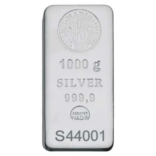 1 Kilo Silver Bar | Nadir Metal Rafineri