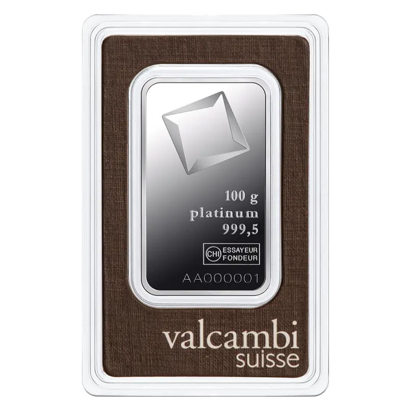 100g Platinum Bar | Valcambi