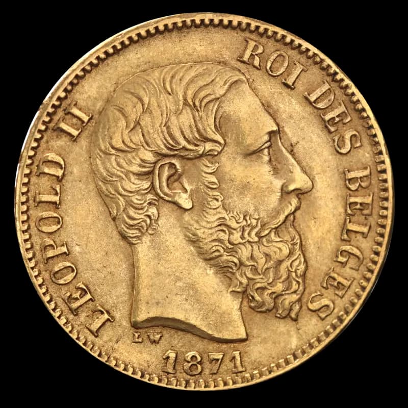 20 Franc Leopold II Belgium Gold Coin | 1867 -1882