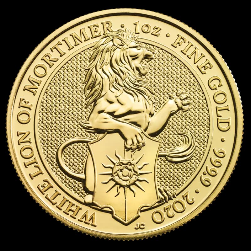 1 oz Queen's Beasts White Lion Gold Coin | 2020