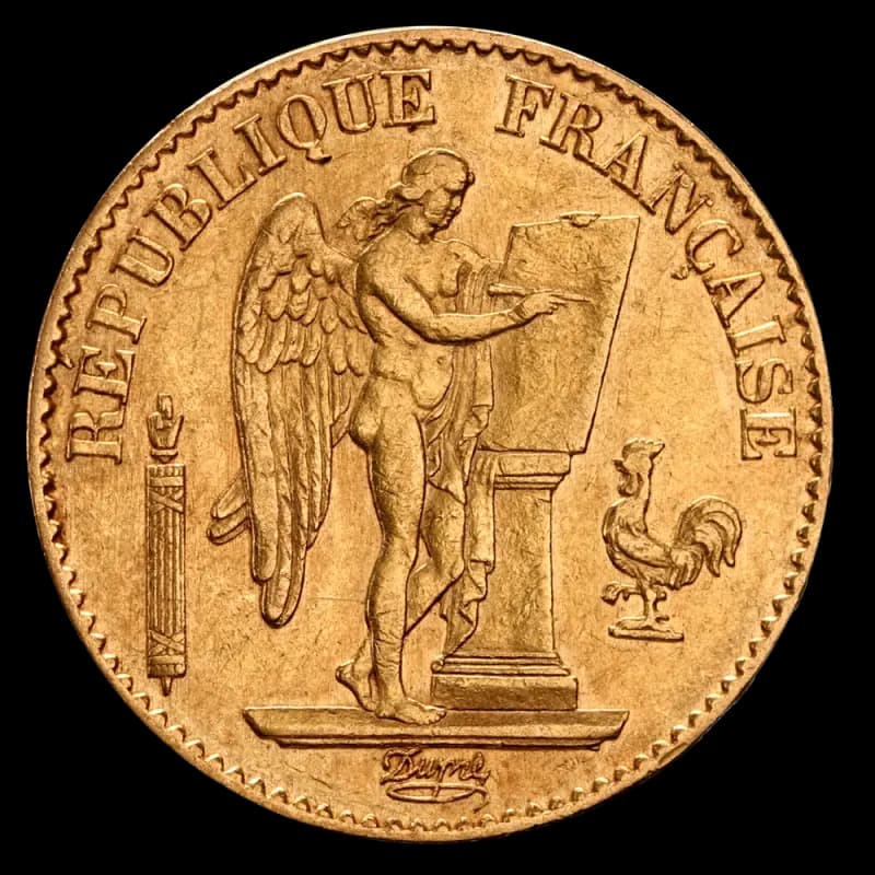 20 French Francs Angel (Génie) 3rd Republic | Gold | 1871-1898