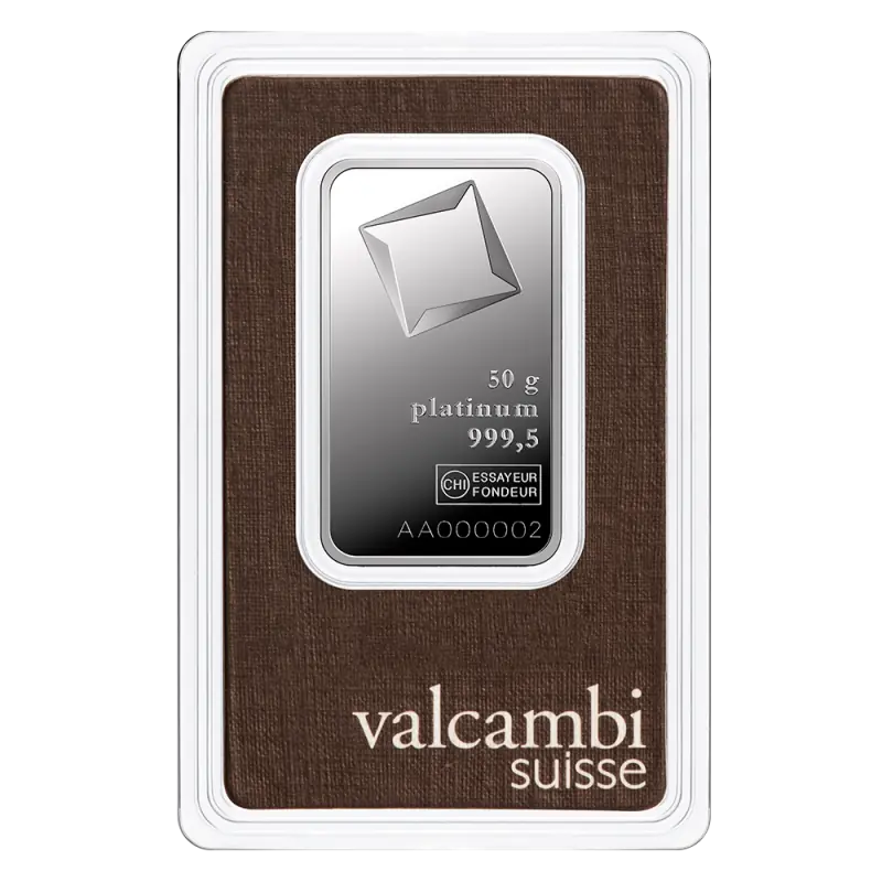 50g Platinum Bar | Valcambi